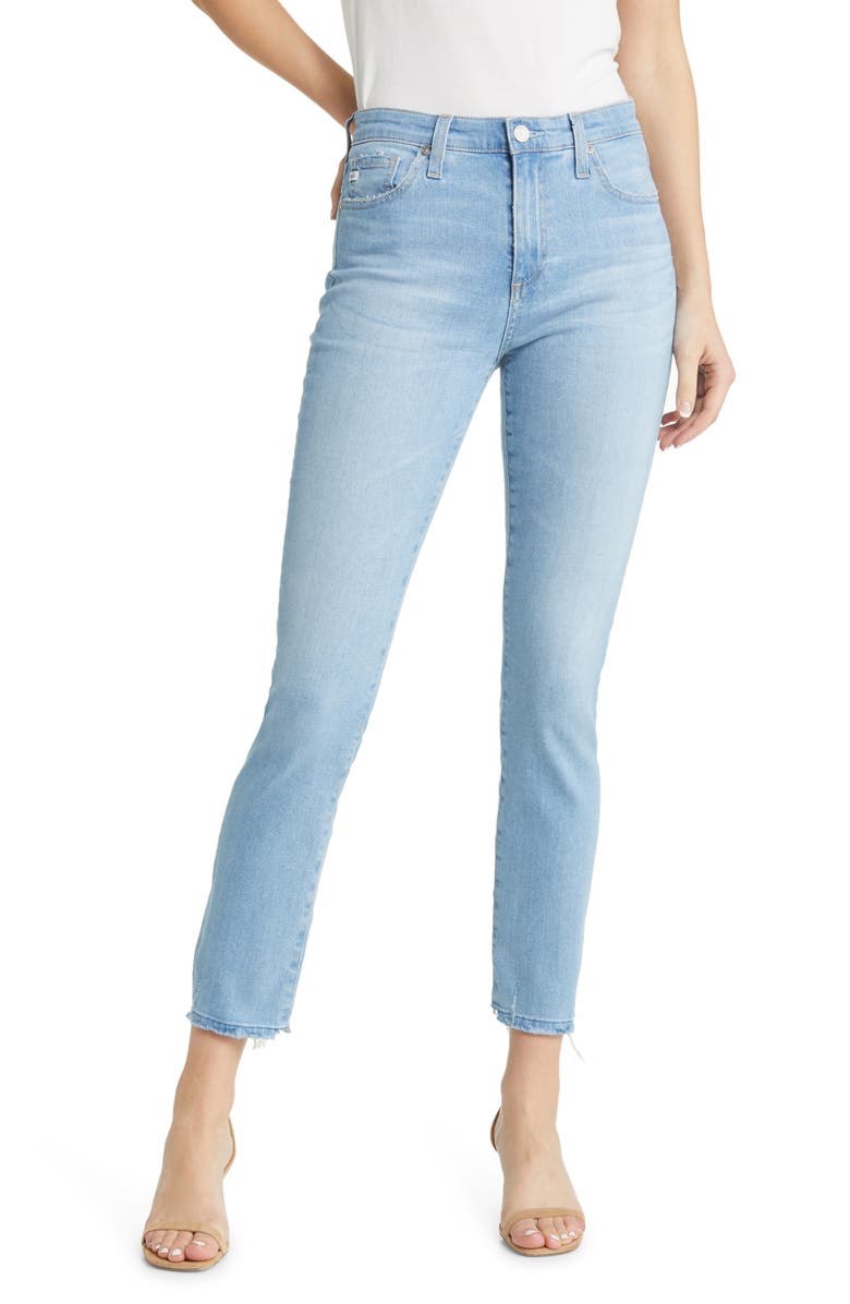 AG Mari High Waist Ankle Slim Jeans, Main, color, Sunlit