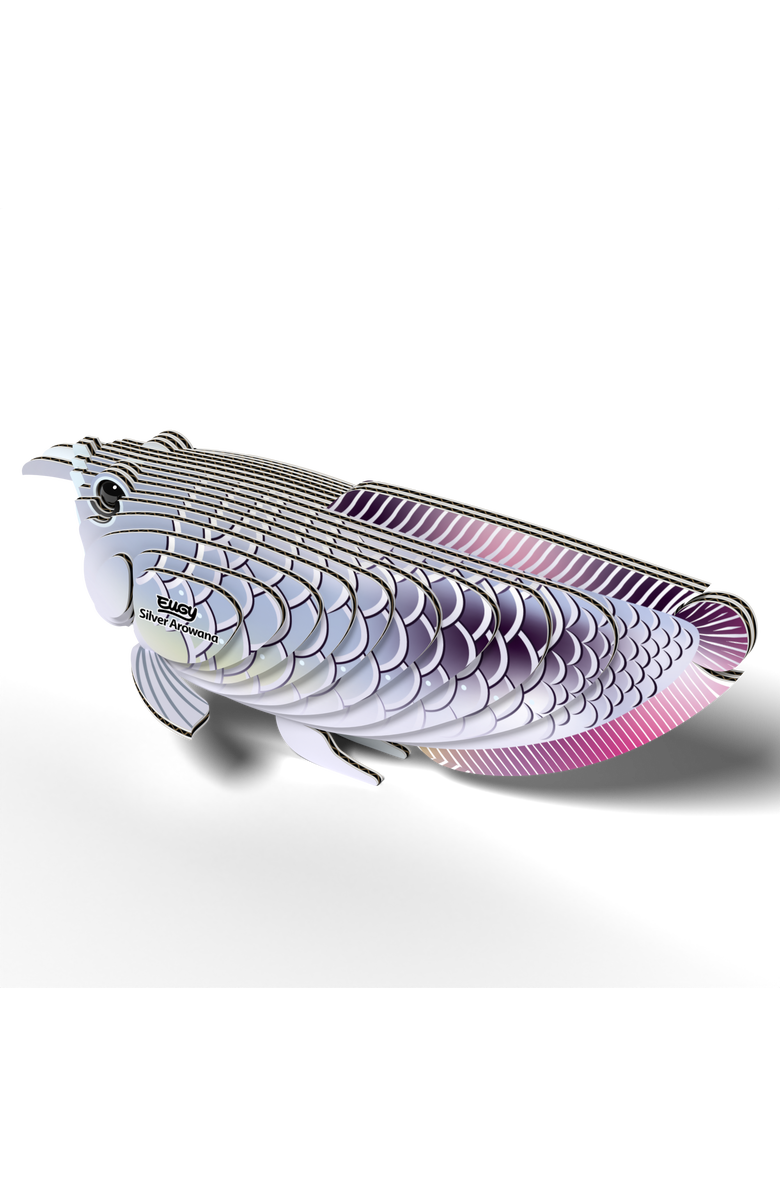 Eugy Puzzles Silver Arowana 3D Puzzle, Alternate, color, NO COLOR