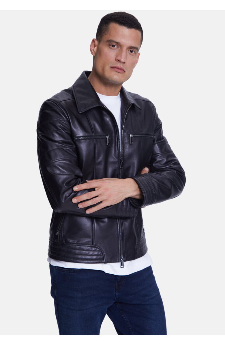 Furniq UK Sebastian Leather Jacket, Alternate, color,