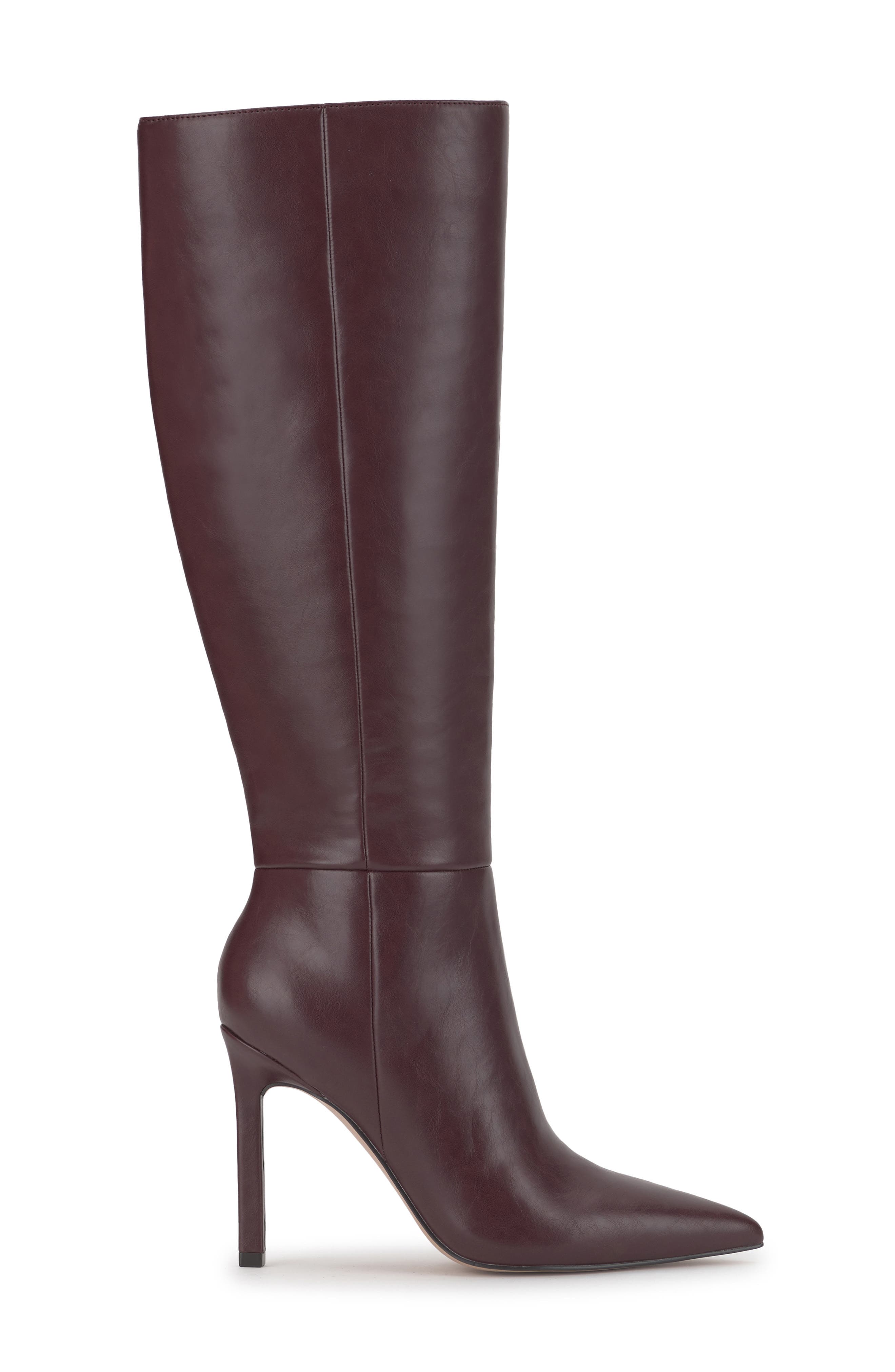 Dilea Faux Leather Knee High Boot, Alternate, color, CHERRY MAHOGANY