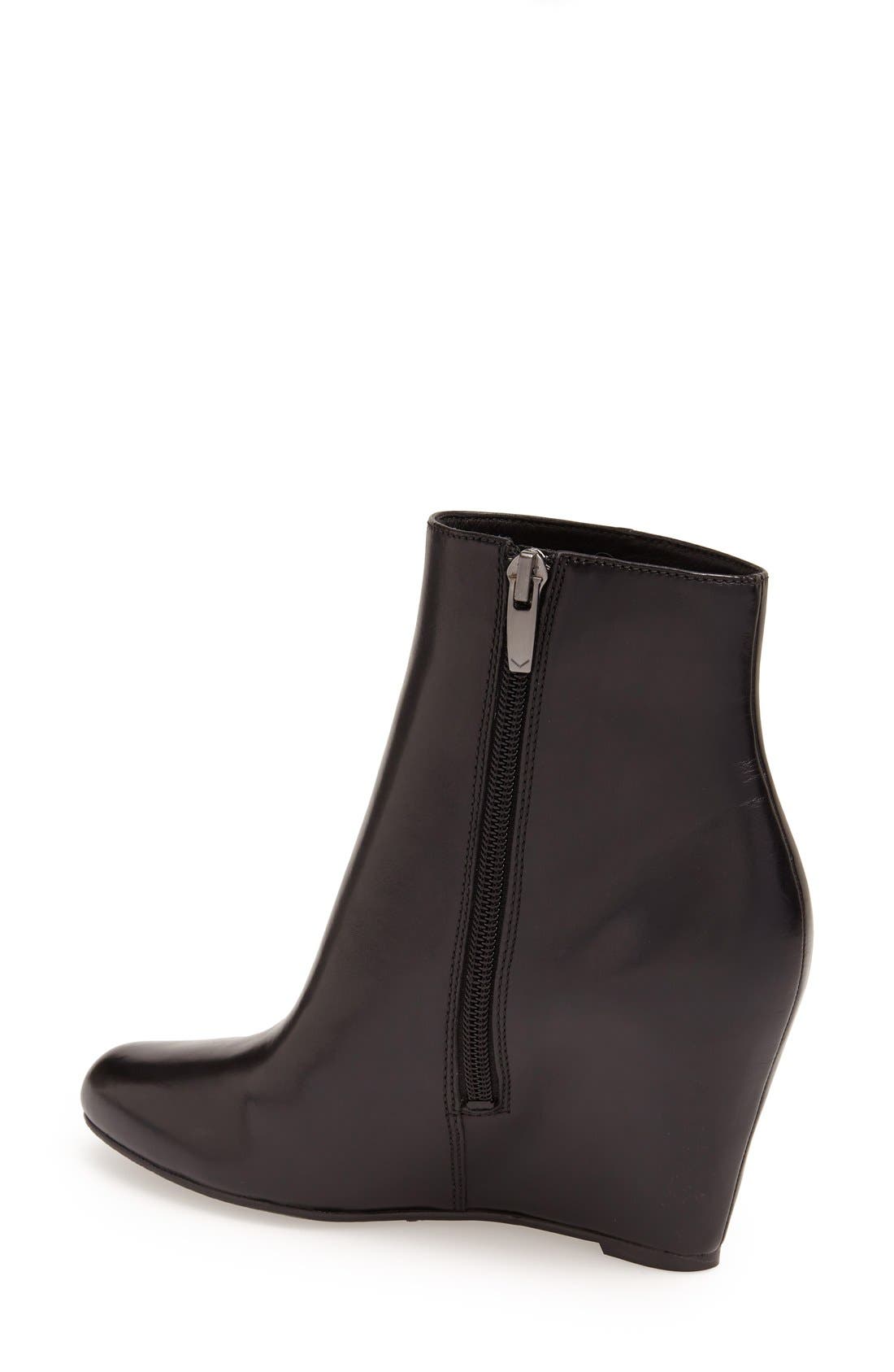 'Abri' Wedge Bootie, Alternate, color, BLACK CALF