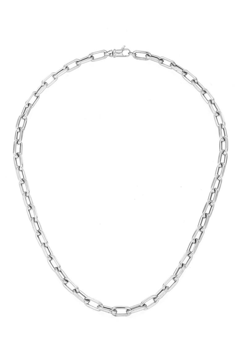 Italian Chain Link Necklace, 5.3mm, Alternate, color, SILVER