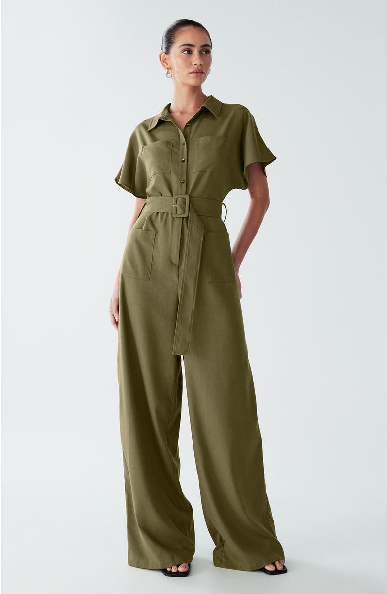 WILLA Zel Jumpsuit, Main, color, Olive Green