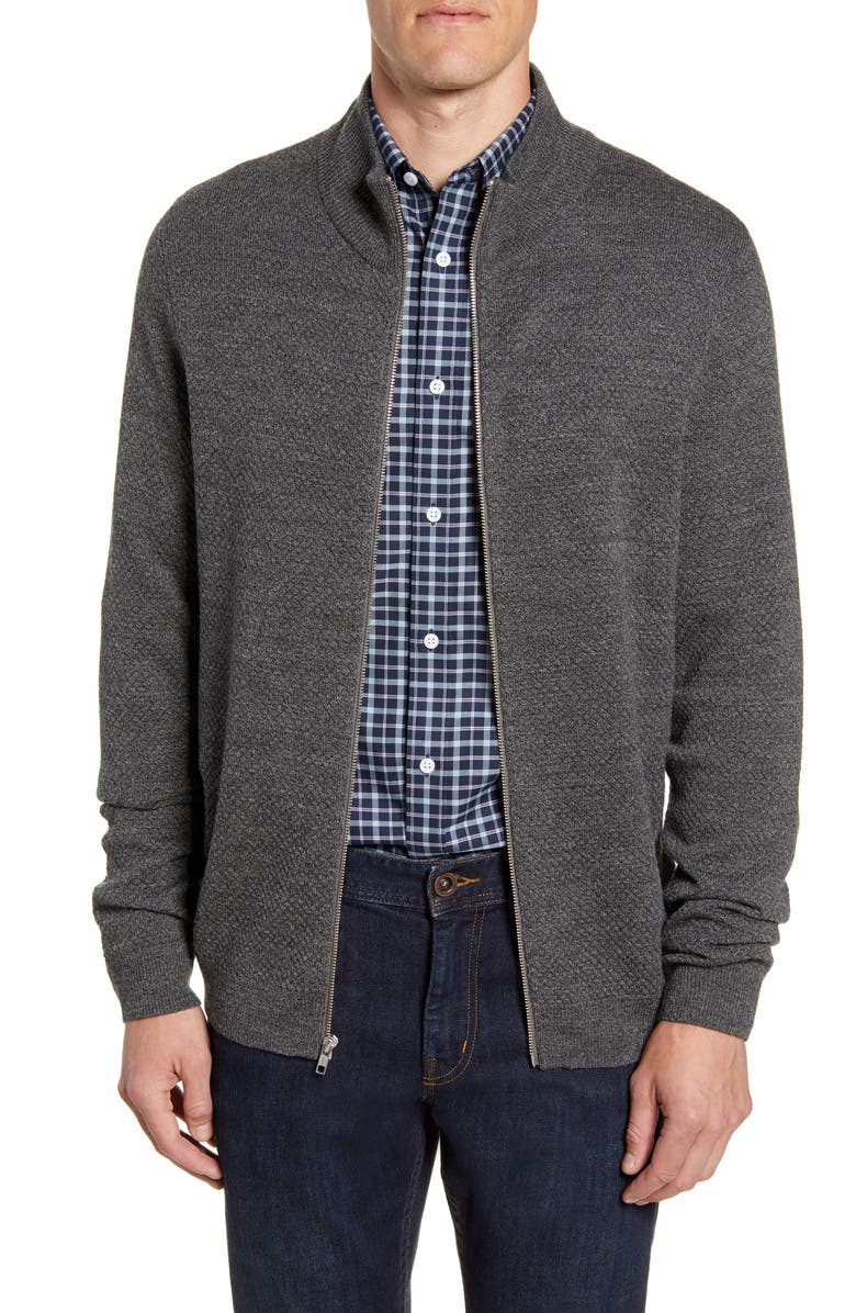 NORDSTROM MEN'S SHOP Mock Neck Zip Sweater, Main, color,