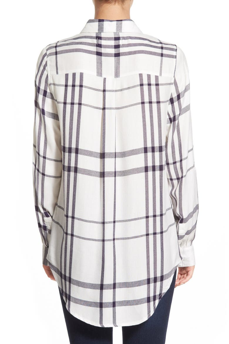 'Malibu Pier' Plaid Shirt, Alternate, color, WHITE/ NAVY