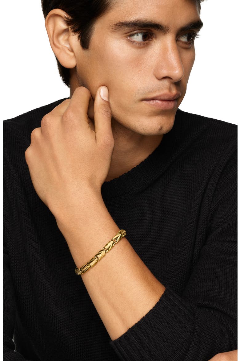 Chevron Link Bracelet in 18K Yellow Gold, Alternate, color, GOLD