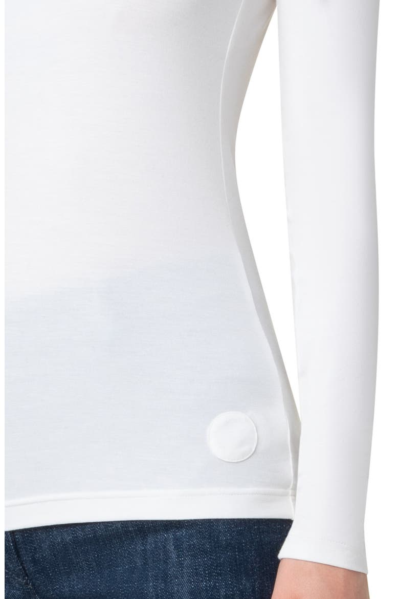 Mock Neck Stretch Modal Top, Alternate, color, 211 OFF WHITE