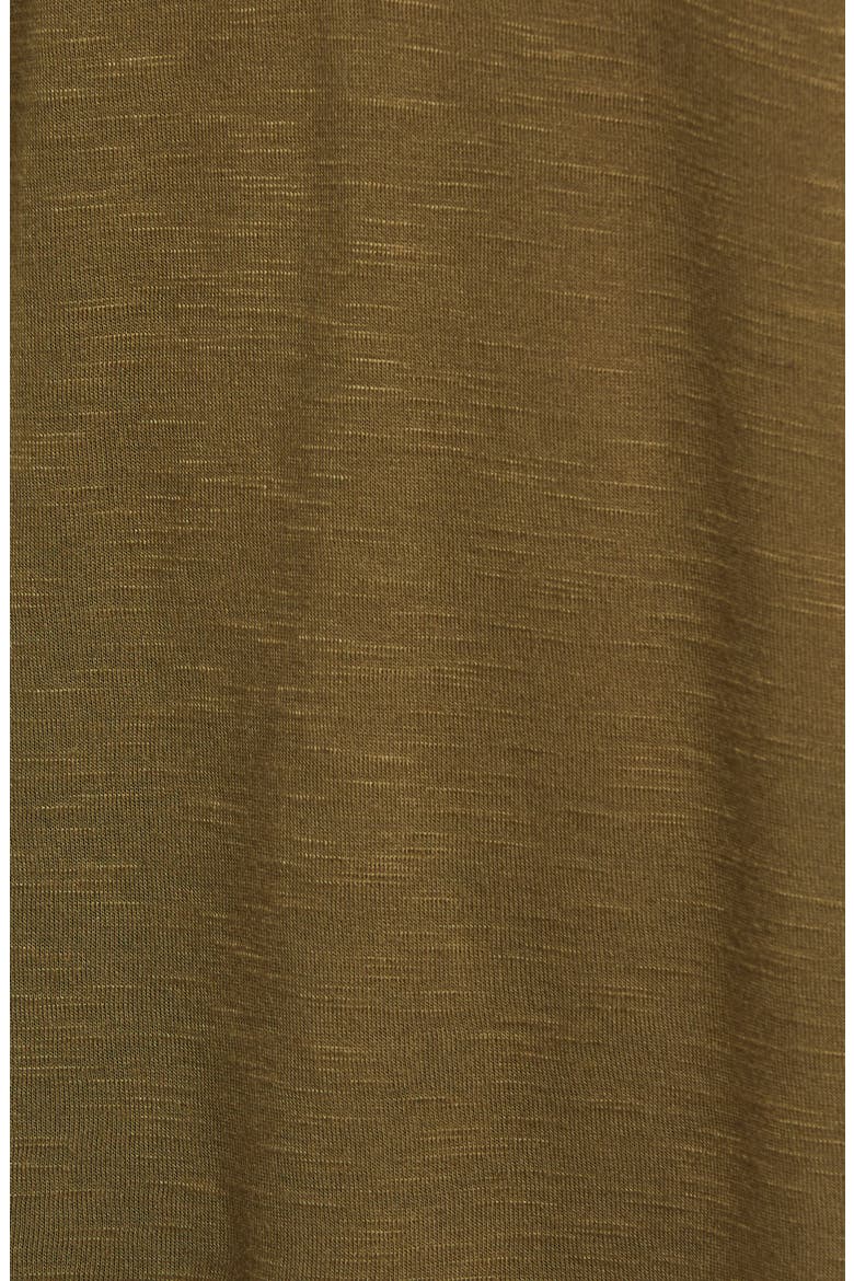Embroidered Neck T-Shirt, Alternate, color, DARK OLIVE