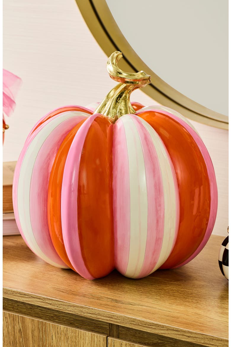 Fairytale Stripe Pumpkin Decoration, Alternate, color, ORANGE