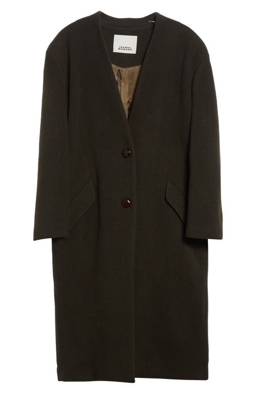 Isabel Marant Florane Wool Blend Coat In Black
