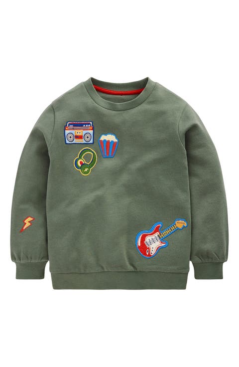 Kids' Entertainment Appliqué Cotton Sweatshirt (Toddler & Little Kid)