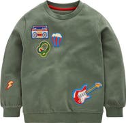 Mini Boden Kids' Entertainment Appliqué Cotton Sweatshirt