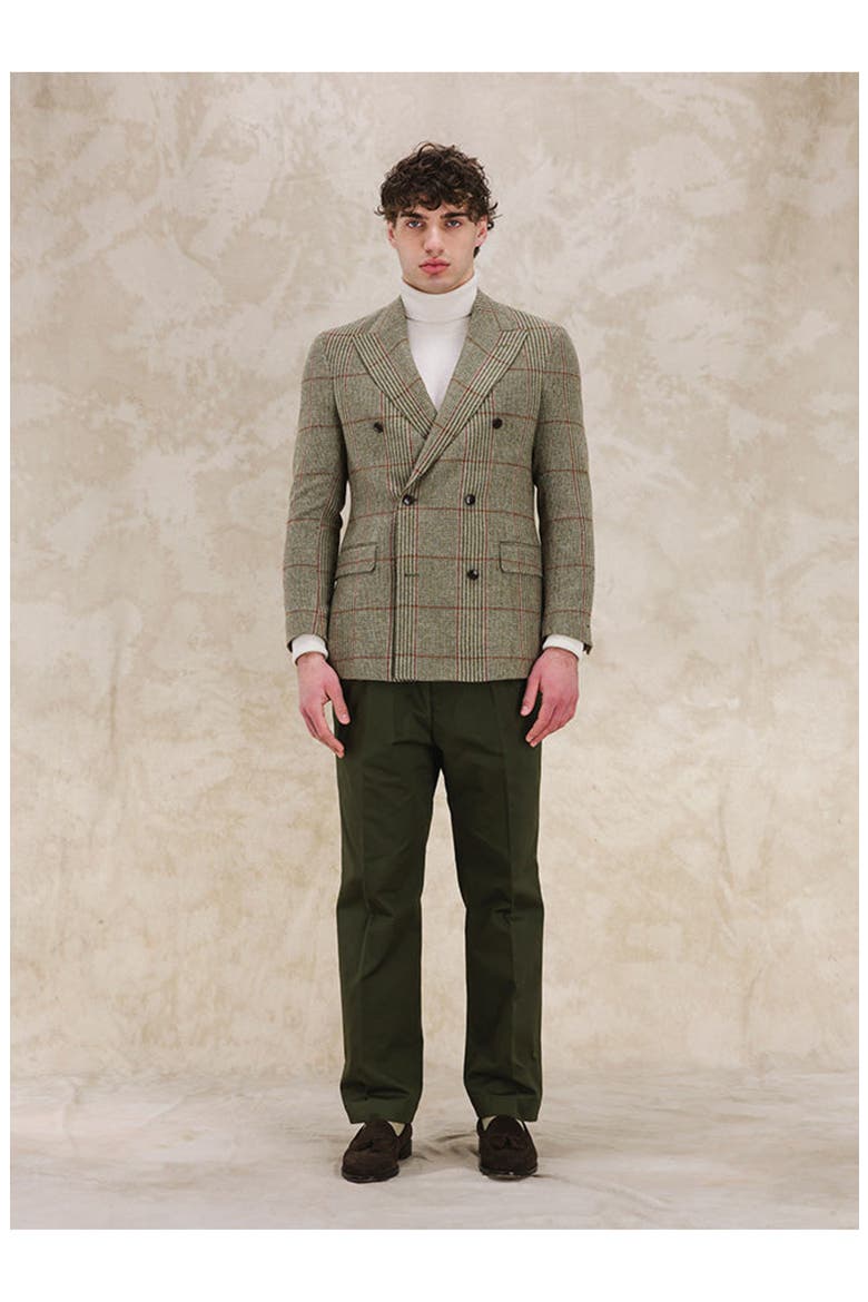 Shetland Double-Breasted Jacket, Alternate, color, Multicolor