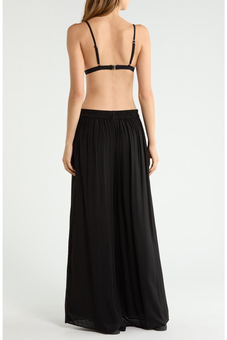 Wide Leg Cover-Up Pants, Alternate, color, BLACK