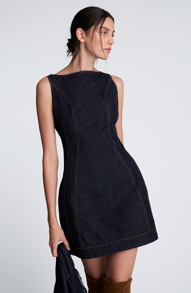 Kenneth Cole Hourglass Denim Dress, Alternate, color,