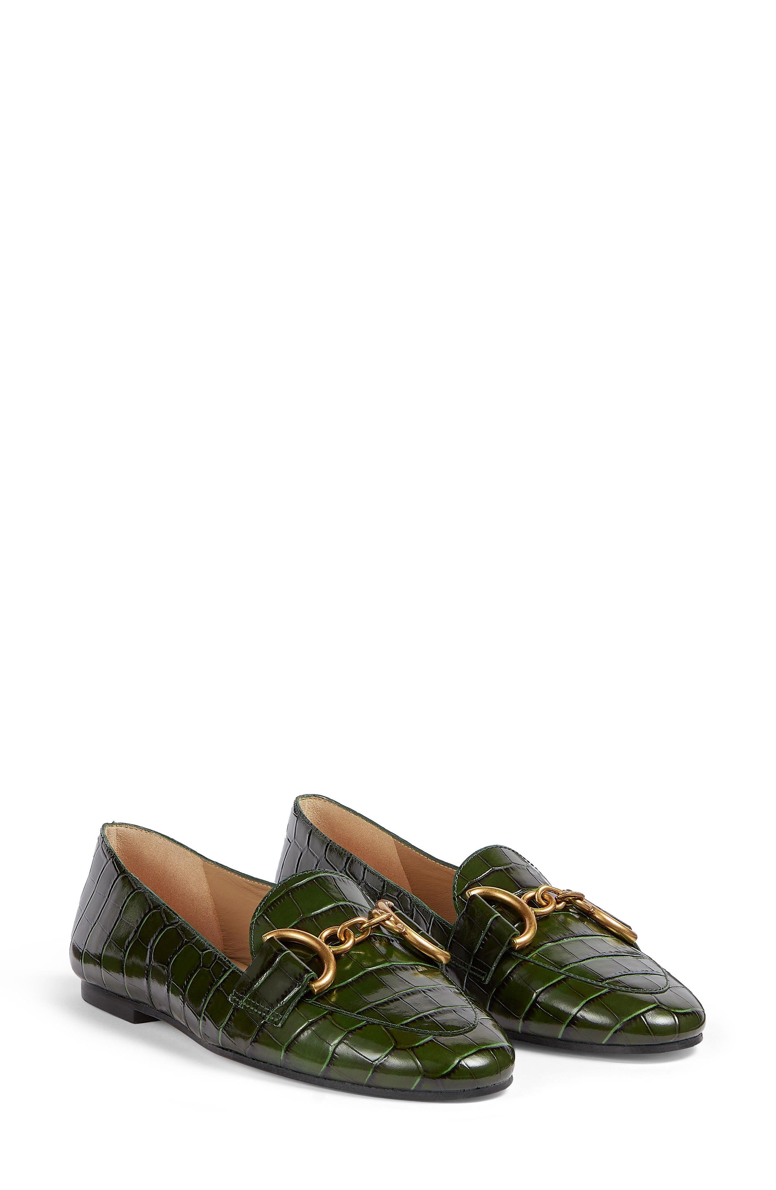 LK Bennett Daphne Croc Embossed Loafer, Main, color, 