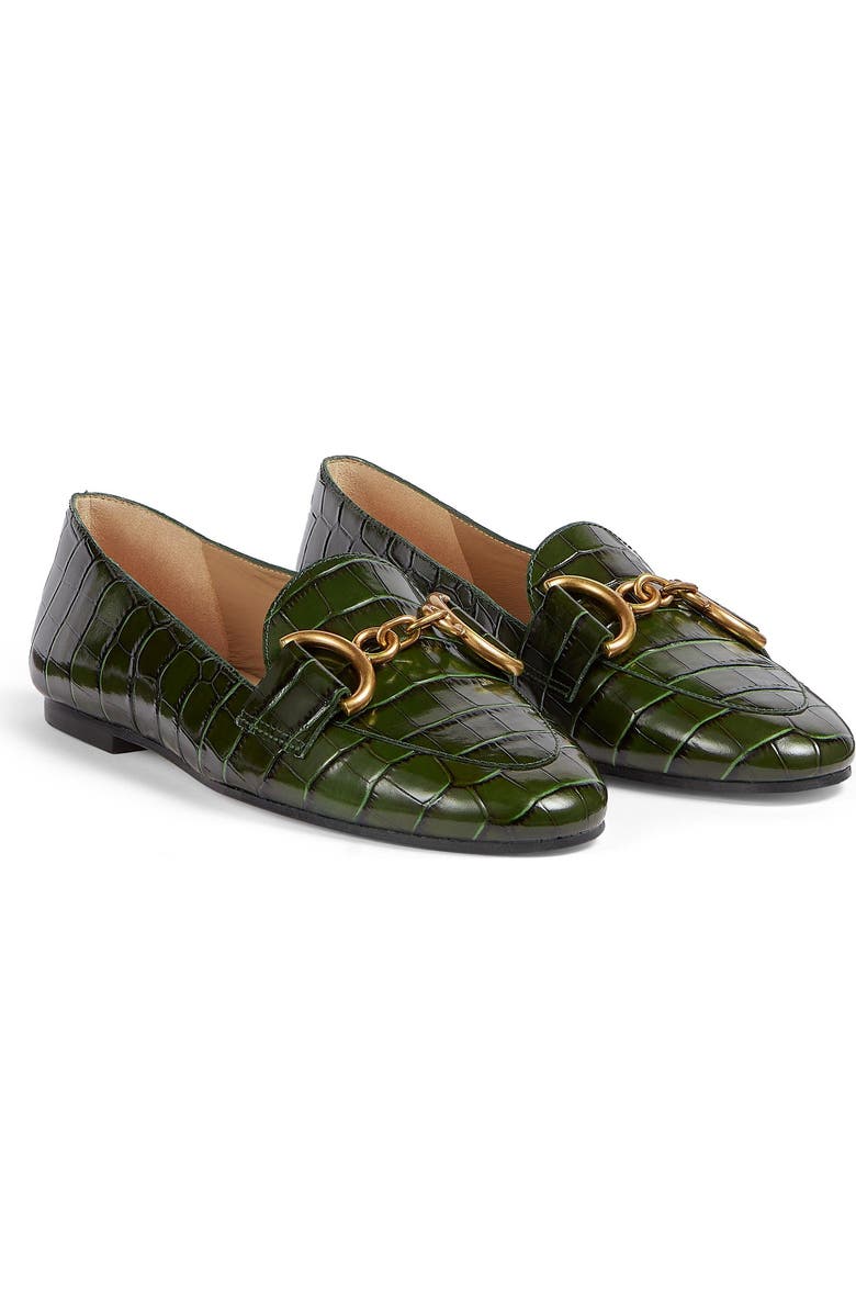 LK Bennett Daphne Croc Embossed Loafer, Main, color,