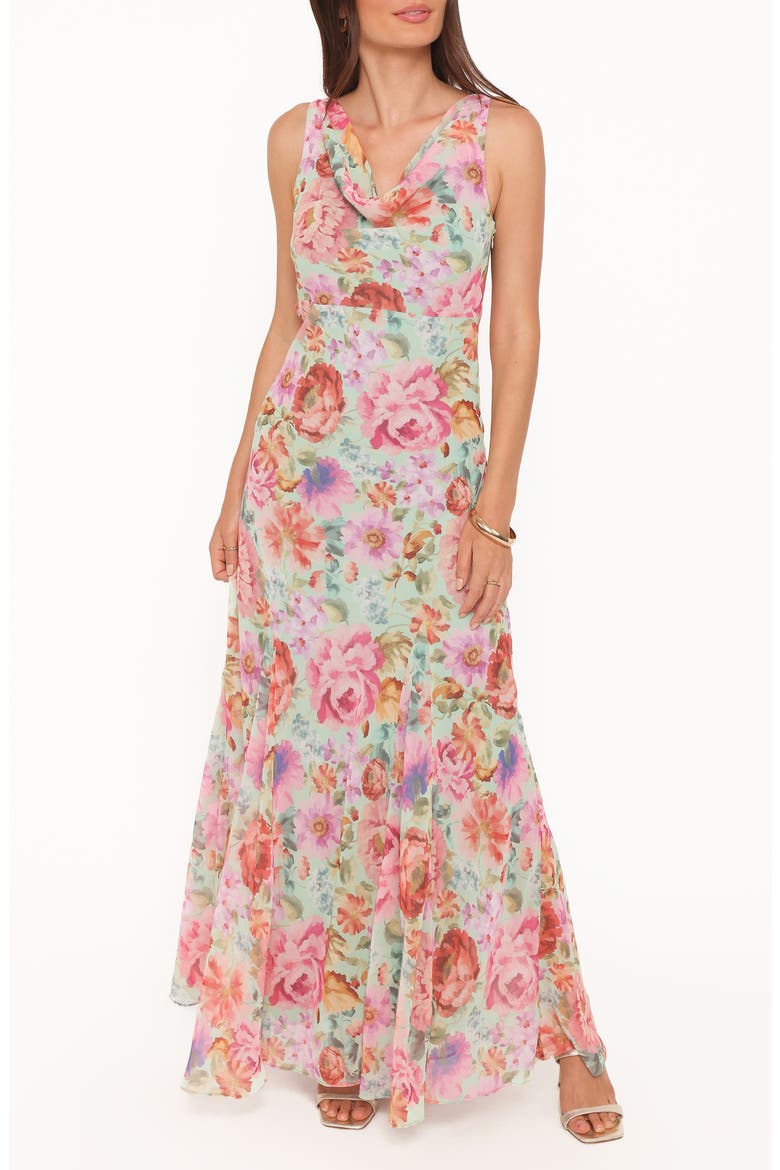 Yovana Floral Maxi Dress, Main, color, OPAL BLOOM