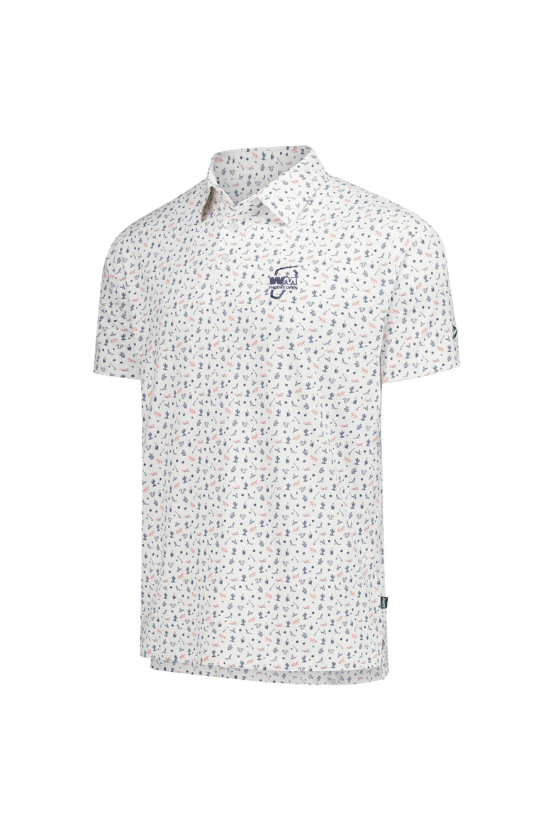 Men's Breezy Golf White WM Phoenix Open Locals Only Polo, Alternate, color, White