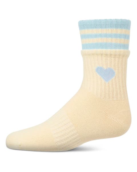 Sport Rib Heart Crew Socks (Toddler, Little Kid & Big Kid)