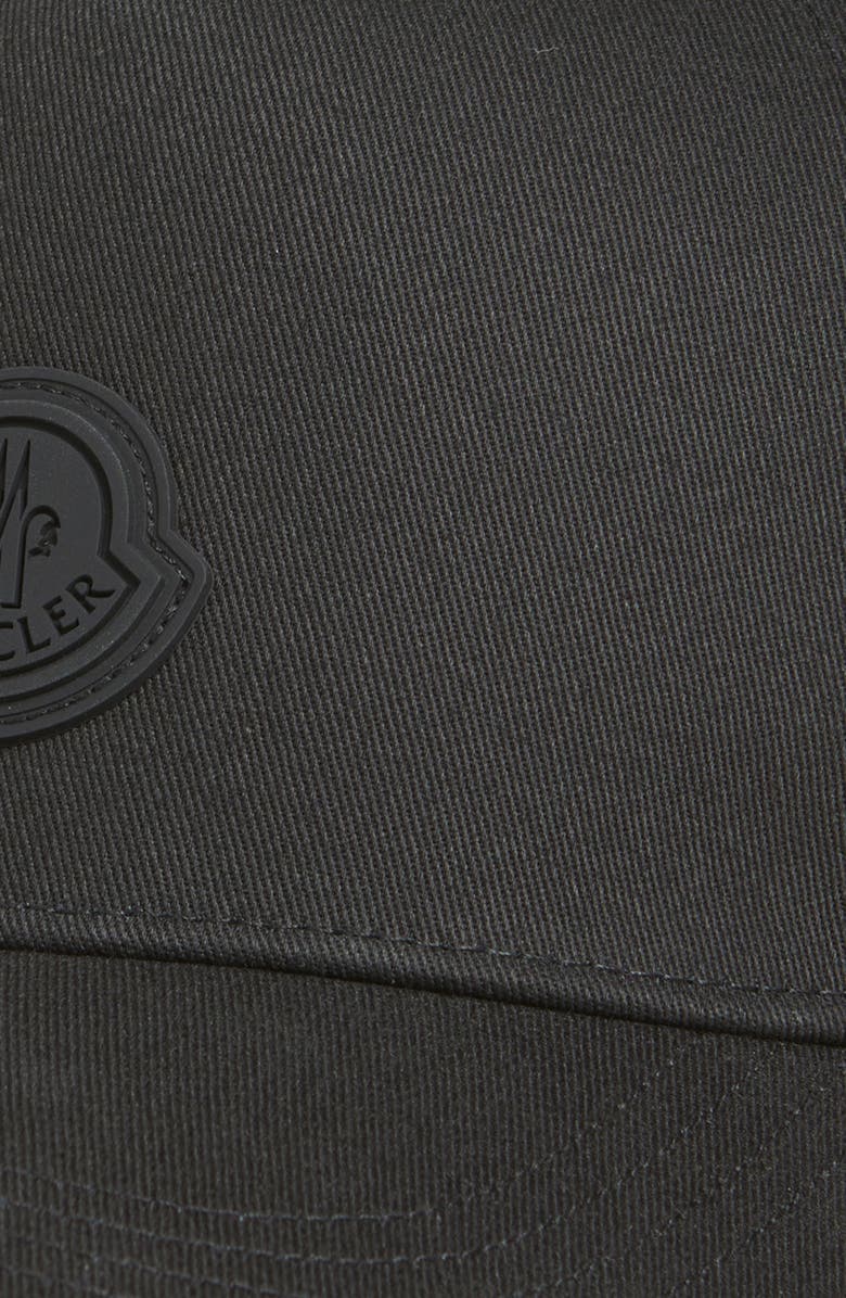 Moncler Logo Cotton Adjustable Baseball Cap, Alternate, color, Black