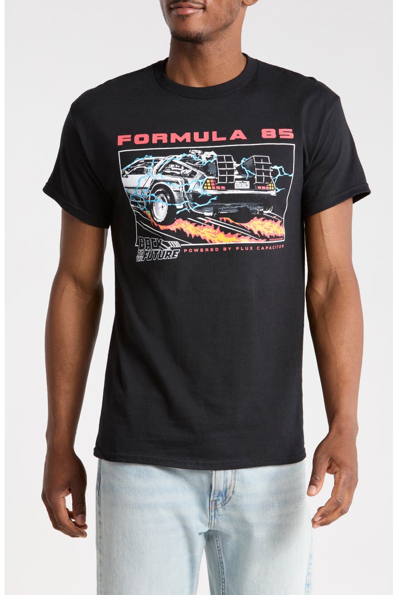 Back To The Future Formula 85 Graphic Tee, Main, color, BLACK