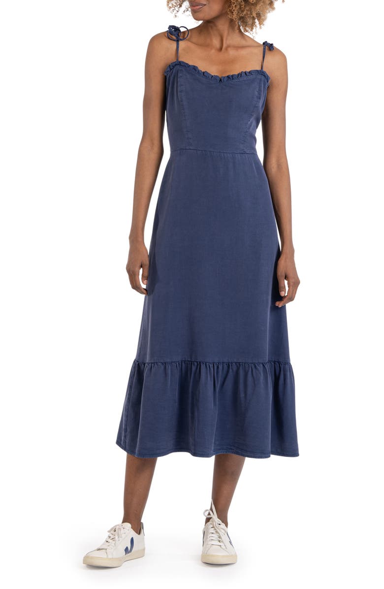 KUT from the Kloth Meriah Tie Strap Midi Sundress, Main, color,