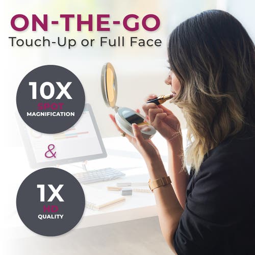 Zadro Lighted Travel Mirror With Magnification & Folding-to-compact