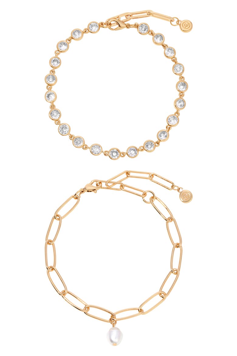 Set of 2 Bracelets, Main, color, GOLD