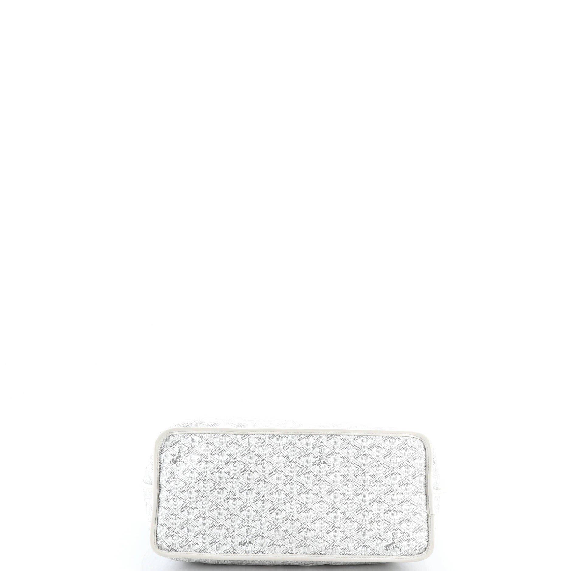 Pre-Owned Goyard Anjou Reversible Tote Coated Canvas PM, Alternate, color, White