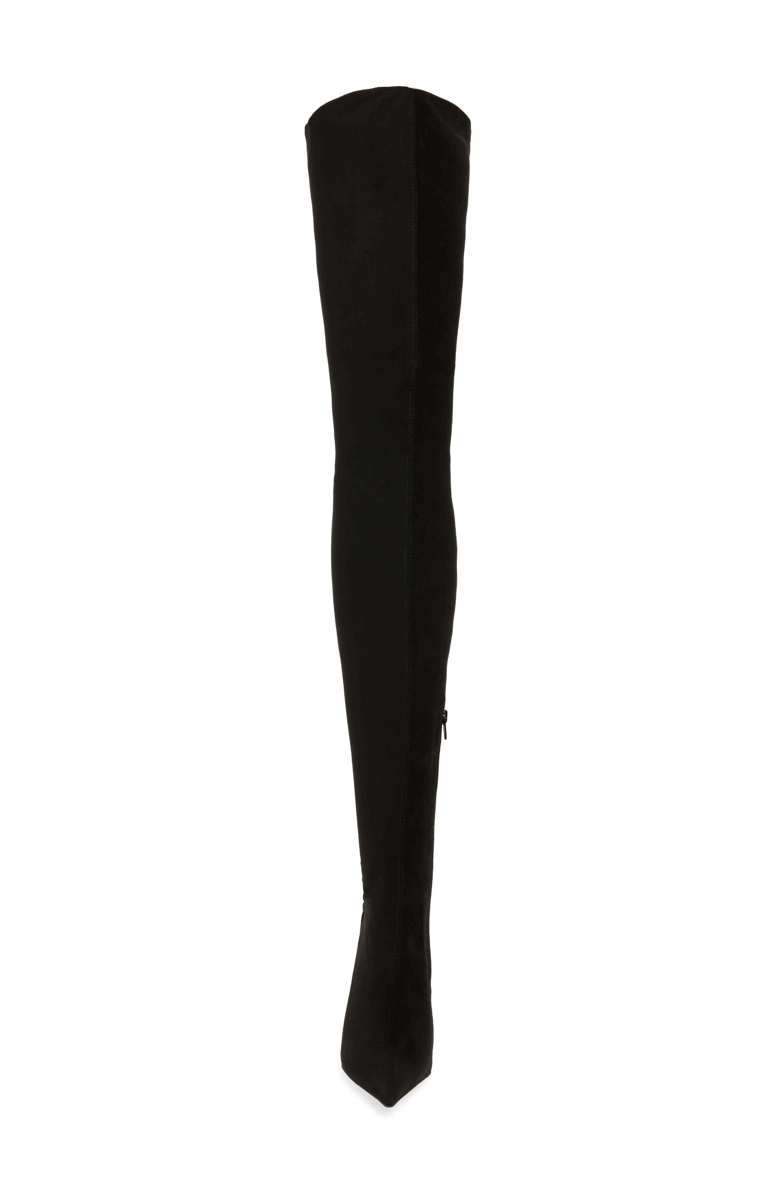 Gamora Thigh High Boot, Alternate, color, BLACK STRETCH SUEDE