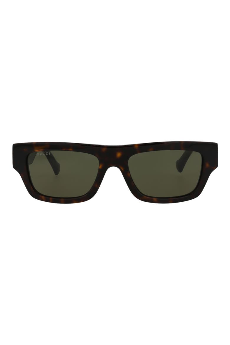 Novelty 55mm Rectangular Sunglasses, Main, color, HAVANA HAVANA GREEN