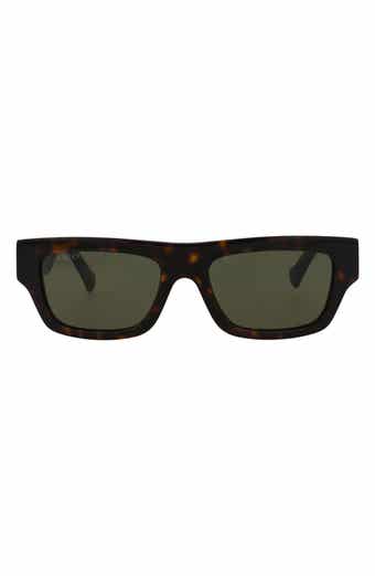Gucci Novelty 55mm Rectangular Sunglasses