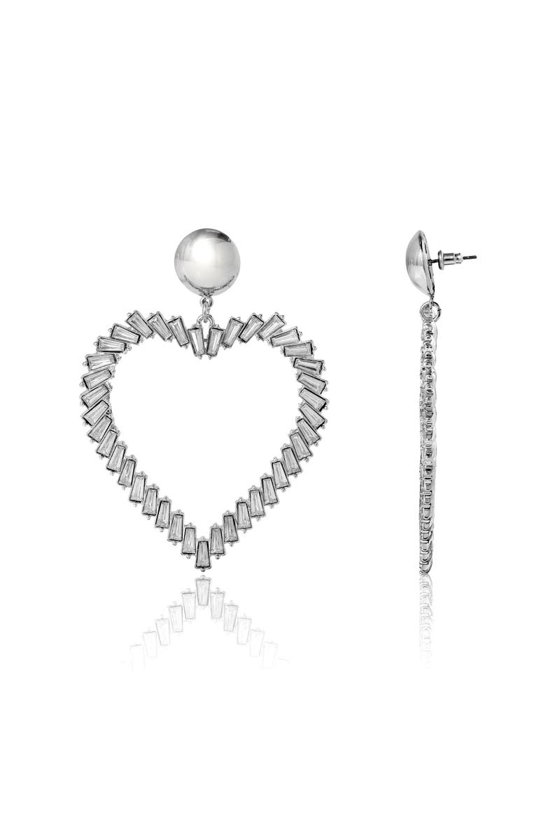 BCBGeneration Silver-Tone Heart Hoop Earrings, Alternate, color, Gold