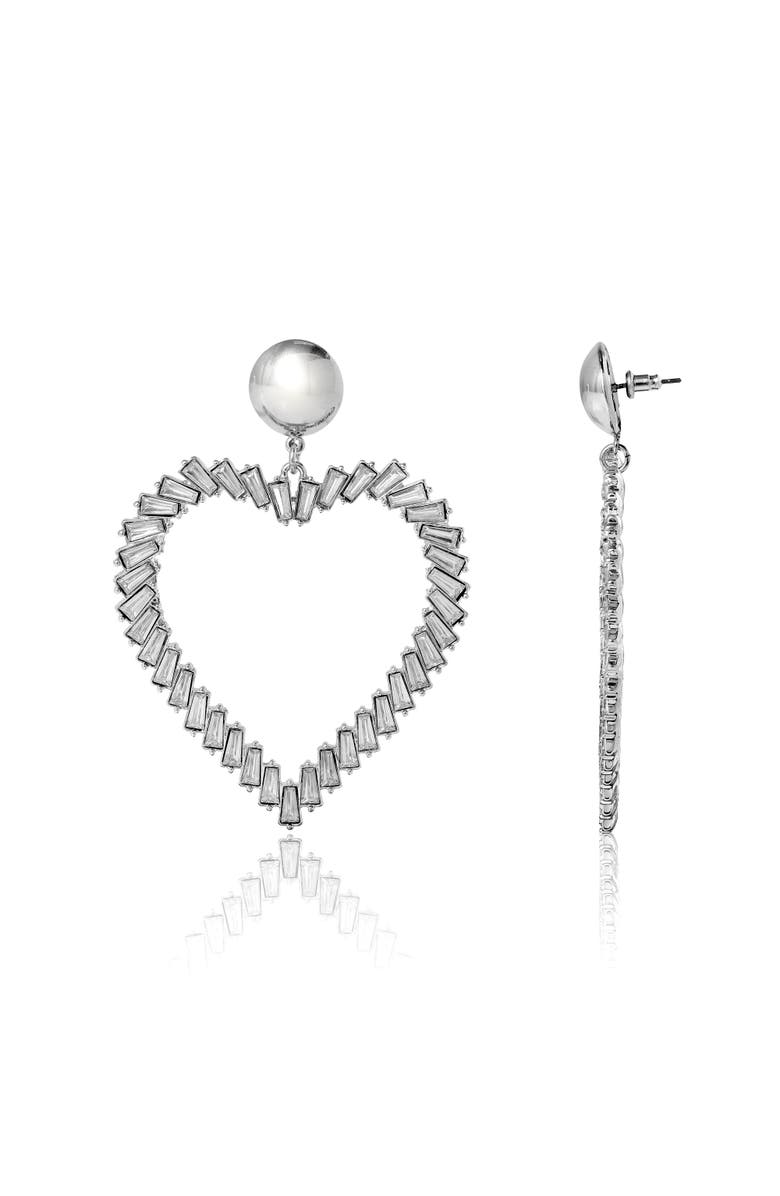 BCBG Generation BCBGeneration Silver-Tone Heart Hoop Earrings, Alternate, color, Gold