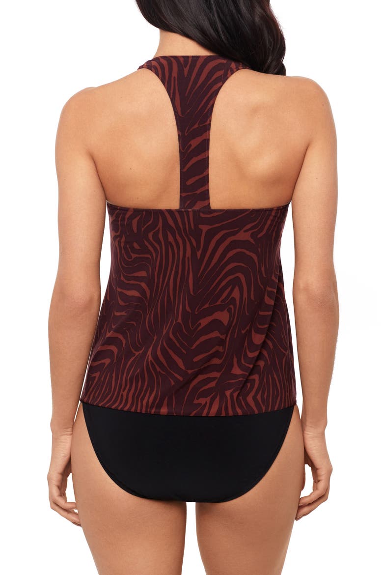 Zabra Taylor Tankini Top, Alternate, color, BROWN MULTI