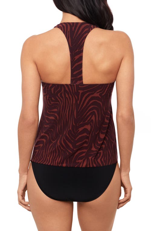 Magicsuit ® Zabra Taylor Skirted One-piece Swimsuit In Brown Multi