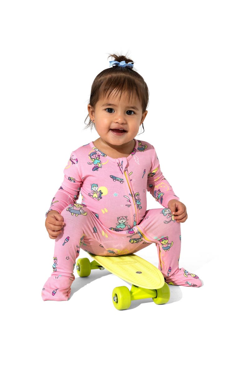 Baby Skater Kitty Convertible Footie, Alternate, color, Skater Kitty