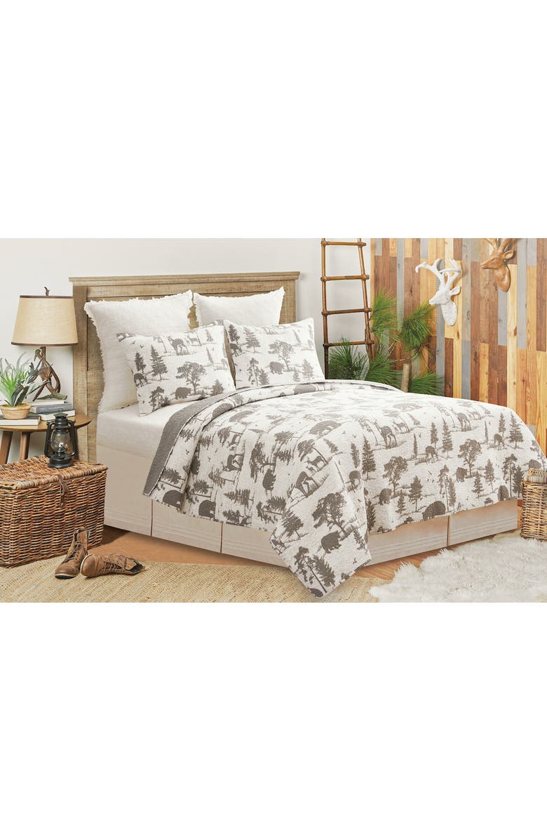 C&F Home Henderson Hideaway Cotton Quilt Set - Reversible and Machine Washable, Alternate, color, Beige