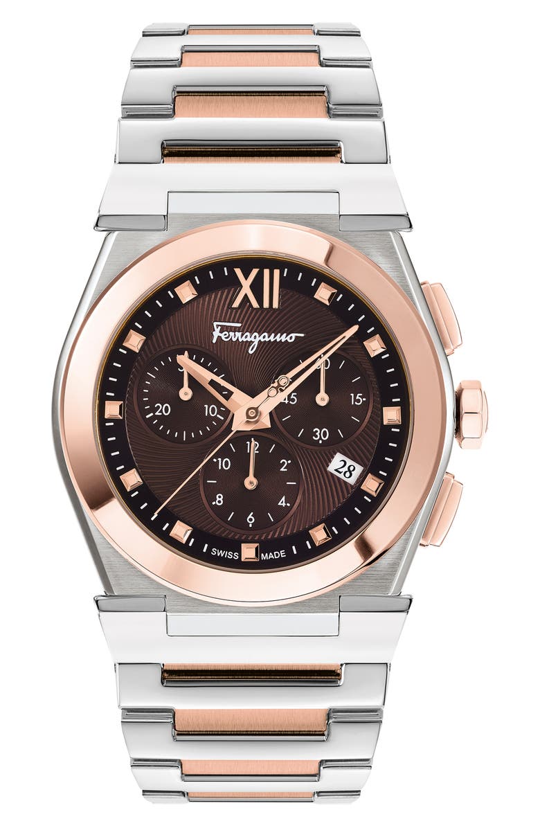 FERRAGAMO Vega Chronograph Bracelet Watch, 40mm, Main, color, 