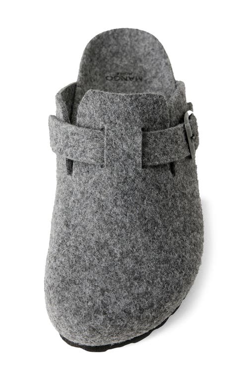 Mango Slippers Charcoal In Gray
