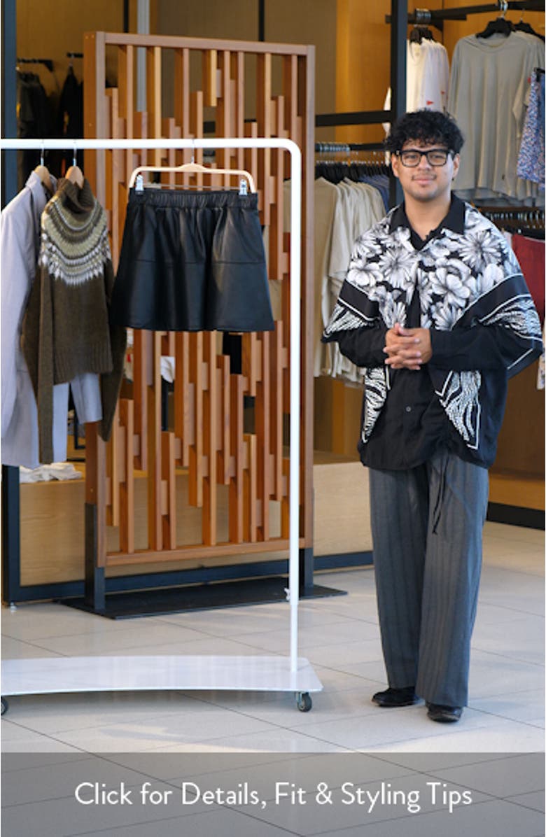 Chelsey Flare Faux Leather Miniskirt, sales video thumbnail