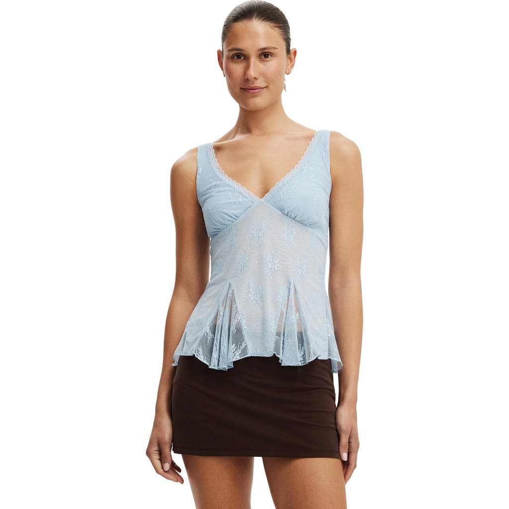 Cotton On Elsie Babydoll Tank In Blue