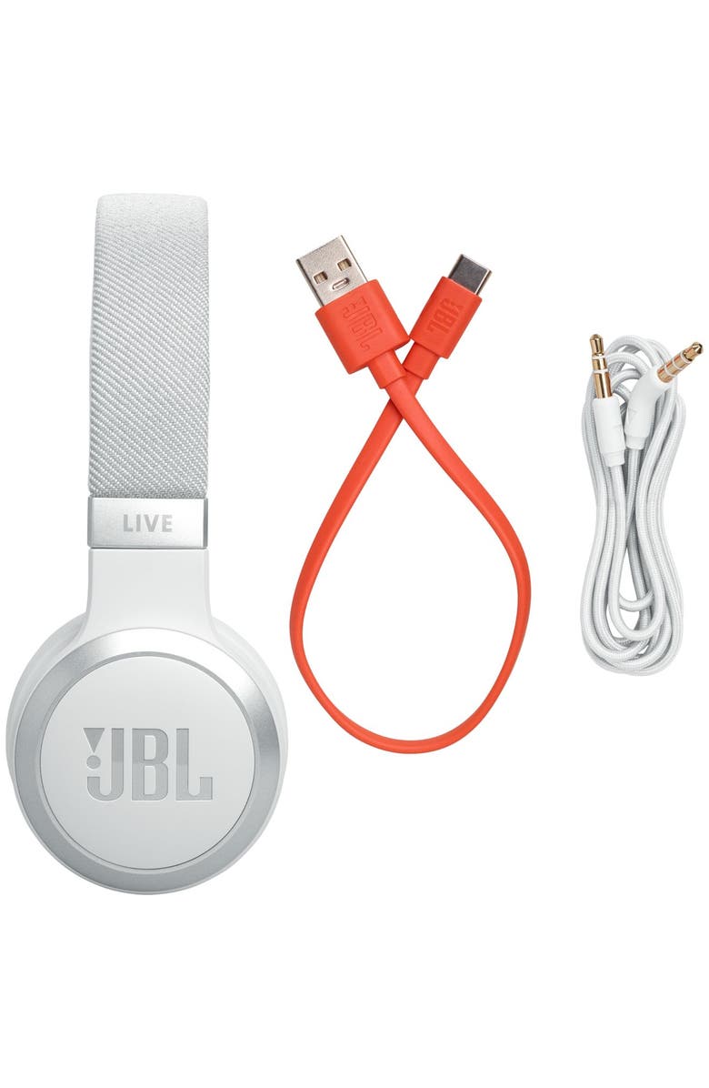 JBL Live 670NC Wireless On-Ear Headphones with True Adaptive Noise Cancelling, Alternate, color, White
