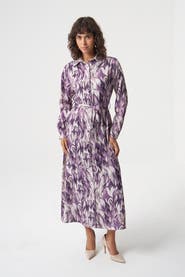 Mizalle Ellips Patterned Shirt Dress