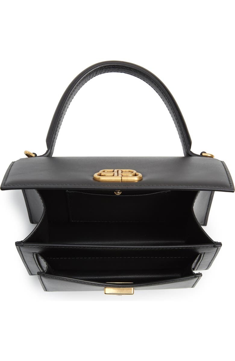 Balenciaga Extra Small Sharp Top Handle Leather Satchel, Alternate, color,