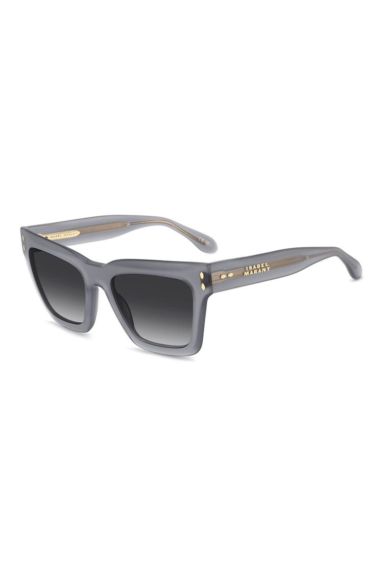 53mm Gradient Rectangular Sunglasses, Alternate, color, GREY/ DARK GREY SF