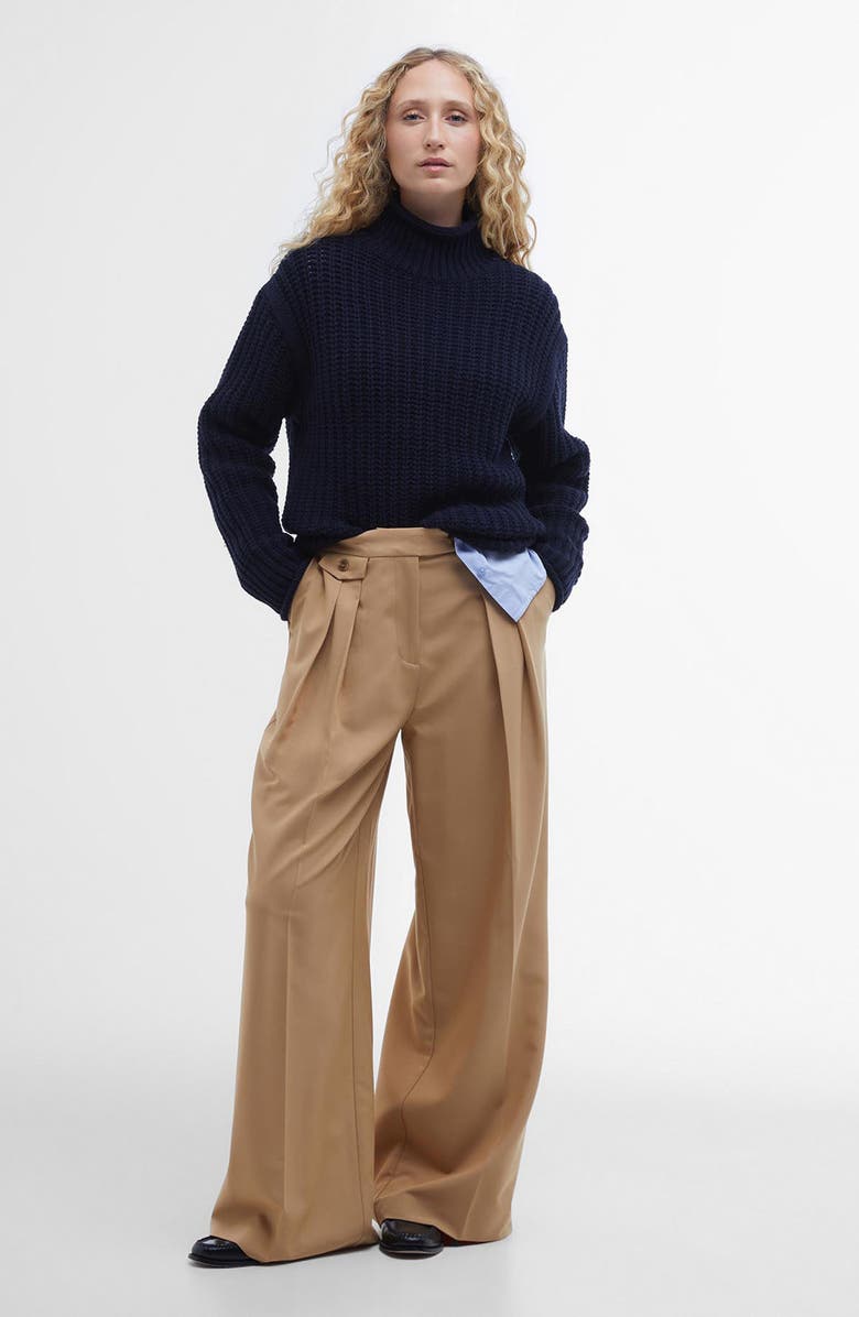 Barbour Rockcliffe Cotton & Wool Blend Sweater, Alternate, color, Navy