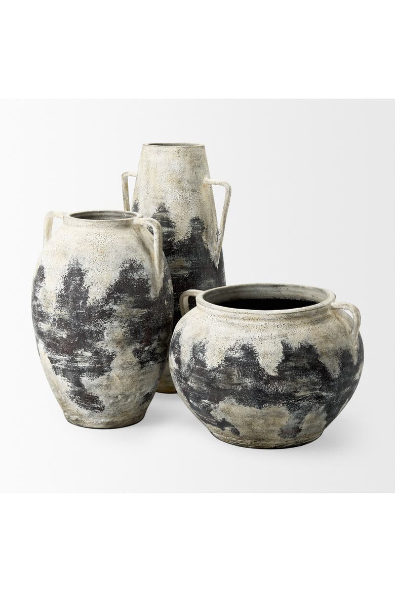 Boscia Double Ear Floor Vase, Alternate, color, White