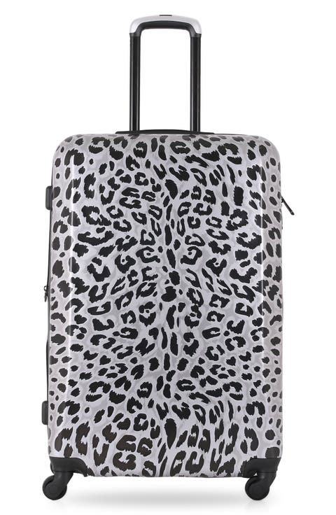 Designer Art 20-Inch Leopard Hardside Spinner Suitcase